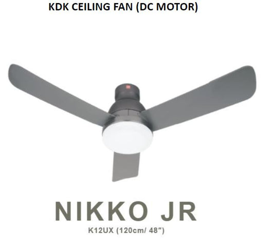 (Local SG Retail Shop) K12UX. Brand New Original KDK Ceiling Fan 3 Blade DC Fan Motor With Light.
