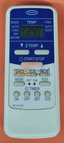 (Local SG Shop) Genuine Used Original Carrier AirCon Remote Control For WC-K12JE (Like New Condtion)