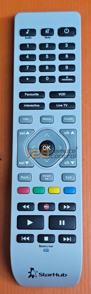 (Local SG Retail Shop) 2nd Hand Used 100% Original Starhub Remote Control Replacement. (Grey) (CA276 Working Condition)