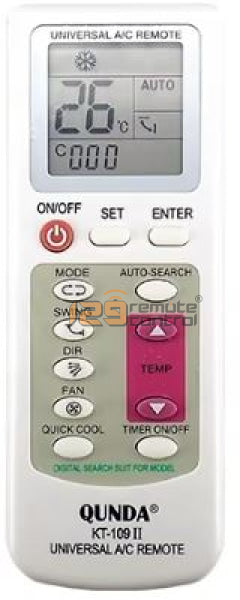 (Local SG Retail Shop) Qunda. 7-STAR. Universal AirCon Remote Control KT-109 II Replace For 7-STAR.