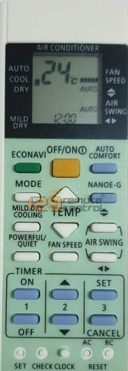 (Local SG Shop) Panasonic. New High Quality Panasonic AirCon Remote Control - New Substitute Replacement Parts: GE-PN3772ACR.