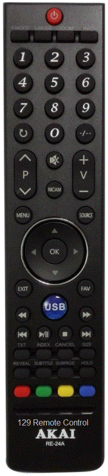 (Local SG Shop) Genuine New Original Akai TV Remote Control RE-24A