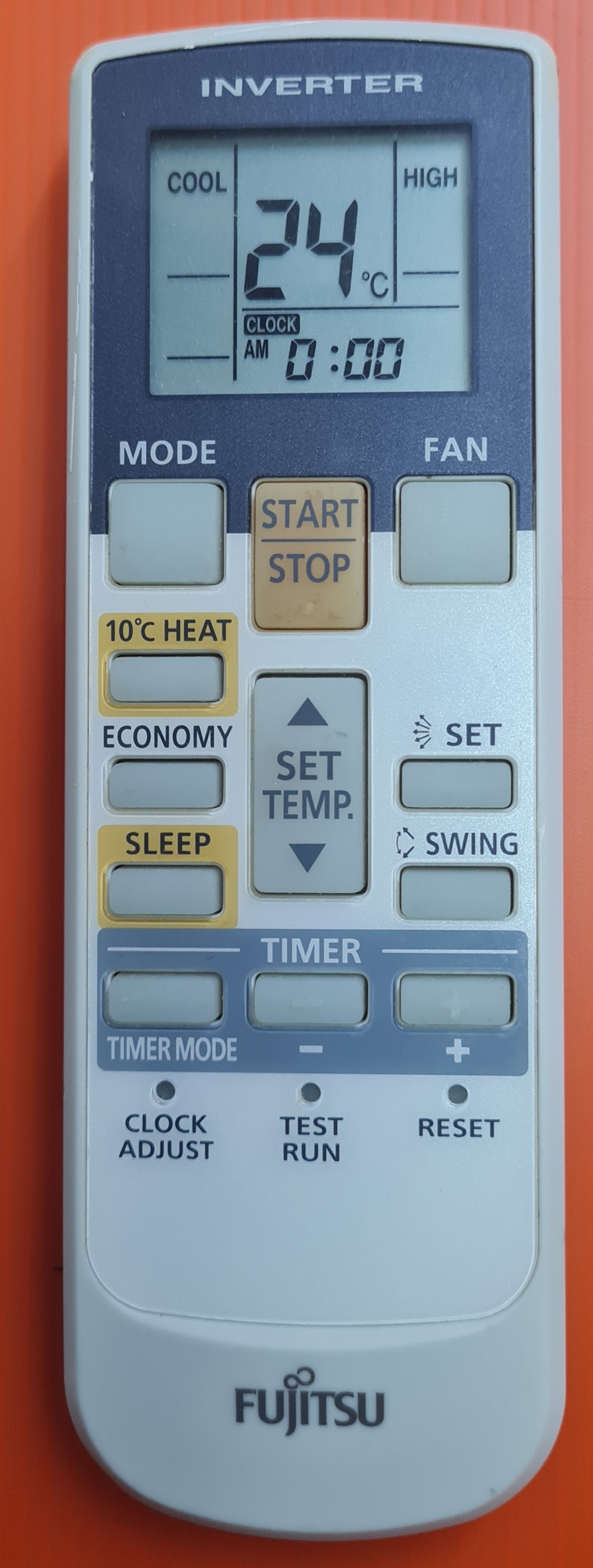 (Local Shop) Genuine Used Original Fujitsu AirCon Remote Control AR-RAH1E