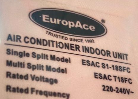 (Local SG Shop) ESAC S1-18SFC. New High Quality Substitute EuropAce AirCon Remote Control Replace For ESAC S1-18SFC. ESACS118SFC.