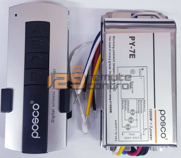 (Local Shop) 10 Set - Authentic Genuine New Posco Remote Control for Light Control (3 Way) GE-CL7E3WS (Bulk Order)