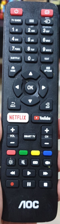 (Local SG Shop) AOC Genuine 100% New Original AOC TV Remote Control Replacement with NetFlix Function.