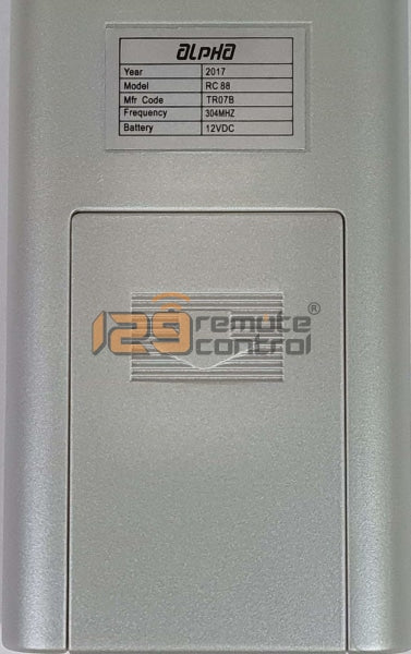 Genuine New Original Alpha Ceiling Fan Remote Control Rc88 (Grey)