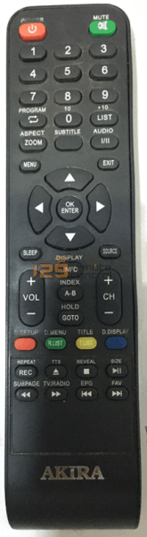 (Local SG Shop) Genuine New Original Akira TV LED Remote Control. (Photo for sample only)