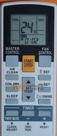 (Local Shop) ASAA24JC AOAR24JC. New High Quality Fujitsu Substitute AirCon Remote Control ASAA24JC AOAR24JC.
