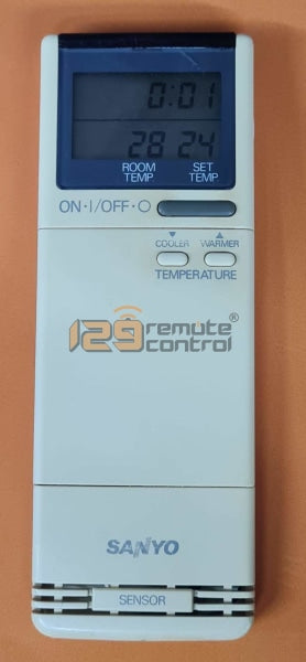 (Local Shop) Used Genuine Original Authentic Sanyo AirCon Remote Control Model: RCS-GS(W)-1 - Working Condition.