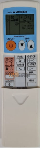 (Local SG Shop) GE-MEKG1C-CV1. New High Quality Mitsubishi AirCon Remote Control - New Substitute GE-MEKG1C-CV1.