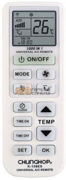 Universal Aircon Remote Control Chunghop K-108Es