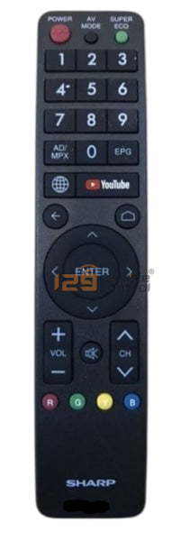 (Local SG Retail Shop) 2T-C50AE1X. Sharp TV Remote Control for Smart TV Remote Control Replacement. 2T-C50AE1X.