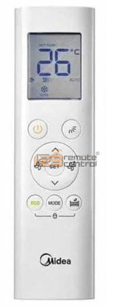 (Local SG Retail Shop) RG58E4/BGEF. Genuine New Original/Alternative Midea AirCon Remote Control. RG58E4/BGEF.