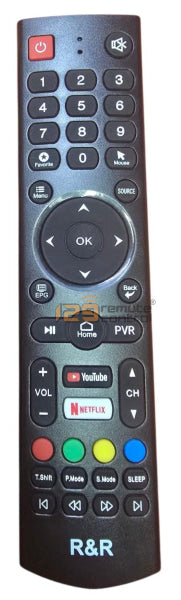 (Local SG Shop) RNR R N R New Alternative RNR R N R TV Remote Control Replacement. GE-RNRV1C.
