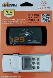 (SG Retail Shop) Posco Peak/Tristar Authentic Genuine New Ceiling Fan with Light Remote Control Receiver Set GE-CF6WS Replace For Posco Peak/Tristar.