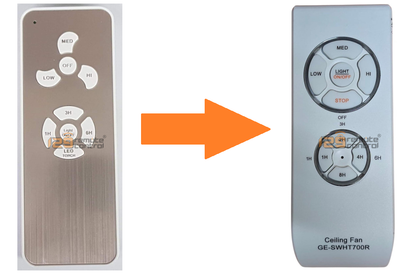 (Local Shop) 3 Speed - Brand New Samaire Ceiling Fan Remote Control Replacement. GE-SWHT700R.