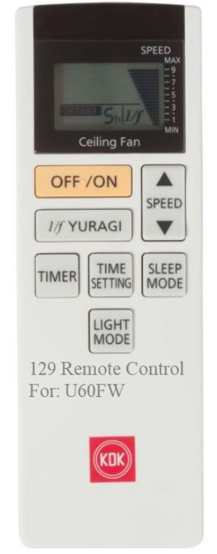 (Local Shop) Brand New Original KDK Remote Control for U60FW