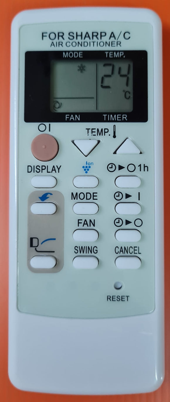 (Local Shop) New Basic Quality Sharp AirCon Remote Control - New Substitute To Replace For CRMC-A792JBEZ.