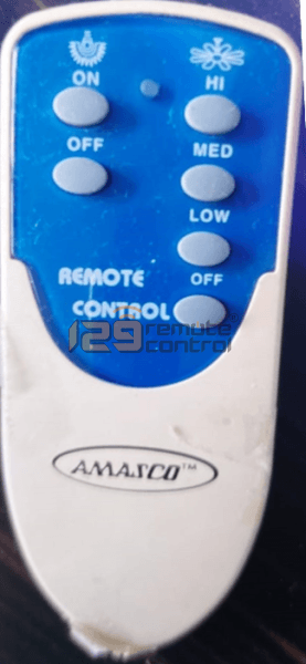 Amasco Ceiling Fan Remote Control - 6 Button Type