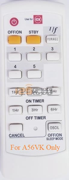 New High Quality Substitute Remote Control for KDK Ceiling Fan For A56VK (GE-K112CFR)