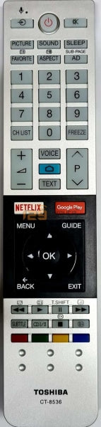 Genuine 100% New Original Toshiba Tv Remote Control Ct-8536 Voice Function