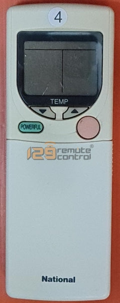(Local SG Shop) A75C2183. Genuine Used Original National AirCon Remote Control For A75C2183. (Remote Number: 4)