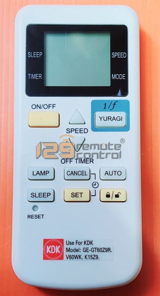 (Local SG Shop) Alternative K15Z9 Remote. Brand New Substitute KDK Remote Control To Replace For K15Z9 Only. (GE-GT60Z9R)
