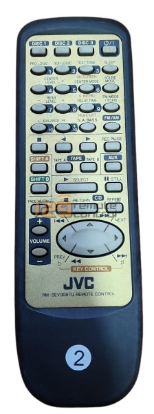 (Local SG Shop) RM-SEV908TU. Used 2nd Hand Original JVC Remote Control RM-SEV908TU. (Working Condition) Product Code 2.
