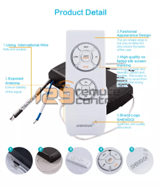 (Local SG Shop) ShengQi Authentic Original Universal AC Ceiling Fan Remote Control Receiver & 3 Speed Remote Control Set.