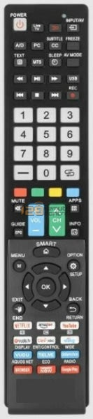 (Local SG Shop) SH-1LC. Sharp Universal New High Quality Sharp TV Alternative Remote Control - New Substitute SH-1LC.