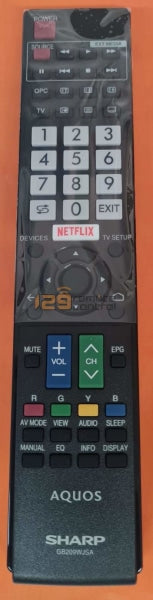(Local Shop) New Genuine Original Sharp Tv Remote Control Netflix For Gb209Wjsa Only.