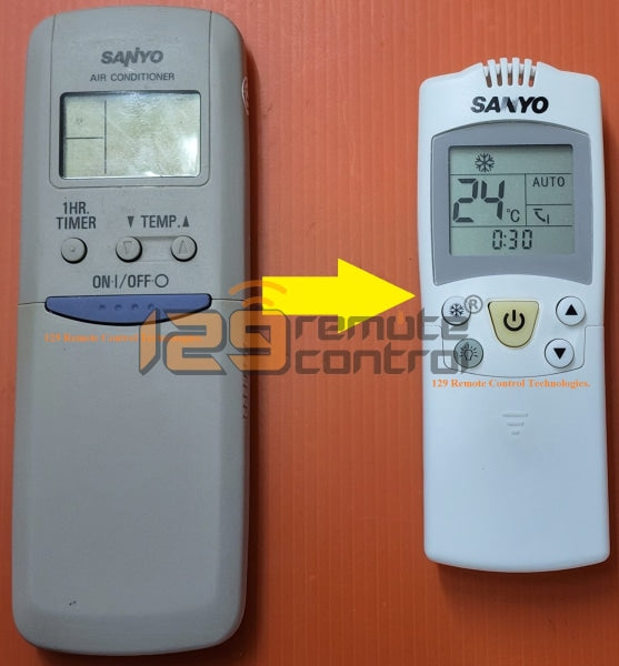 (Local Shop) New High Quality Sanyo AirCon Remote Control Substitute.