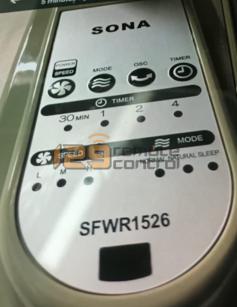 (Local Shop) SFWR1526 Sona Wall Fan Remote Control New High Quality Substitute Remote For SFWR1526 Only.