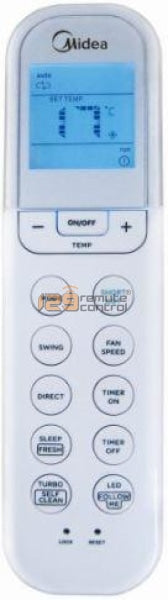 (Local Shop) (Local Shop) SMKS-12. Genuine New Original Midea AirCon Remote Control For Wall Mounted SMKS-12 Only.
